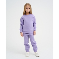 Костюм детский с начёсом (джемпер, брюки) KAFTAN "Basic line" р.32 (110-116), лиловый