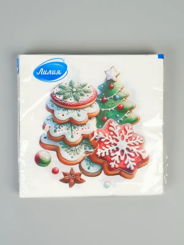 Салфетки бумажные двухслойные «Глазурь», 33х33, 20 шт