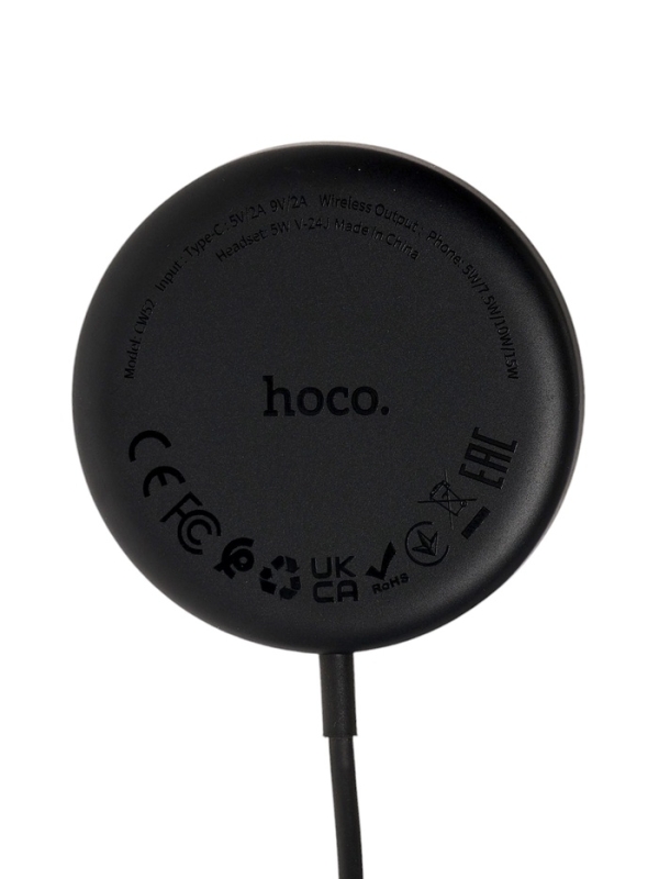 Беспроводное зарядное устройство Hoco CW52, MagSafe, магнит, 15 Вт, Type-C, 2 А, 1 м Беспроводное зарядное устройство Hoco CW52, MagSafe, магнит, 15 Вт, Type-C, 2 А, 1 м