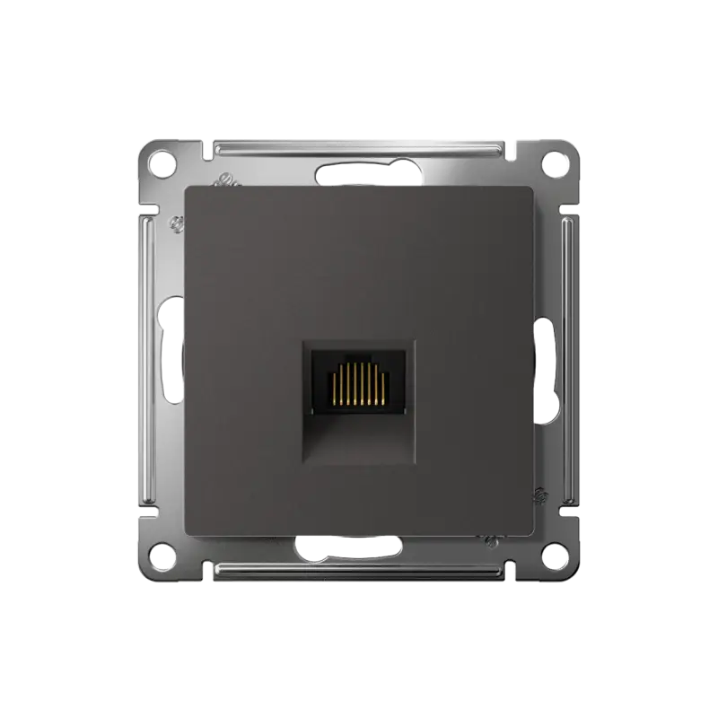 ATLASDESIGN РОЗЕТКА компьютерная RJ45, кат. 5Е, механизм, БАЗАЛЬТ