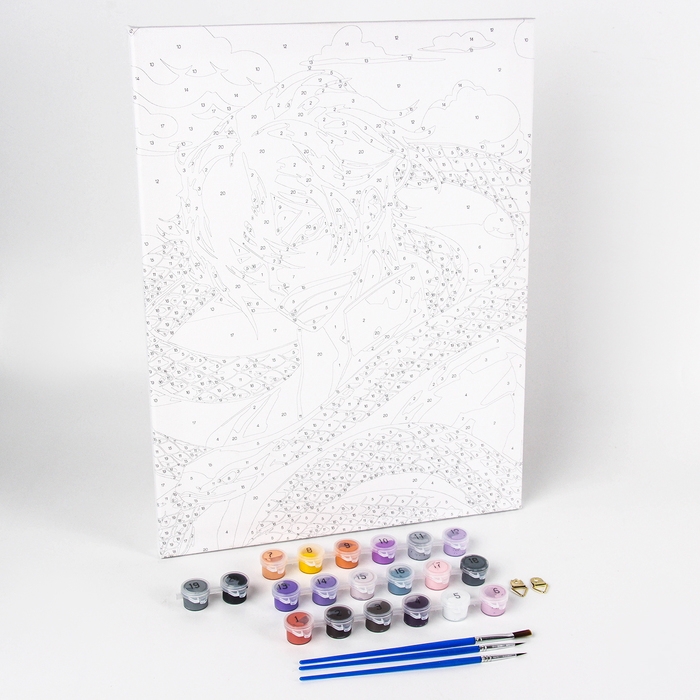 Картина по номерам на холсте с подрамником на новый год «Аниме змея», 30 х 40 см, символ года 2025, новогодний набор для творчества Картина по номерам на холсте с подрамником на новый год «Аниме змея», 30 х 40 см, символ года 2025, новогодний набор для творчества