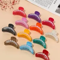 Крабик для волос &laquo;Люкс&raquo;, дуга бусины, 6.5 см, МИКС