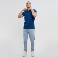 Футболка (поло) мужская MINAKU REGULAR FIT: цвет синий, р-р 44