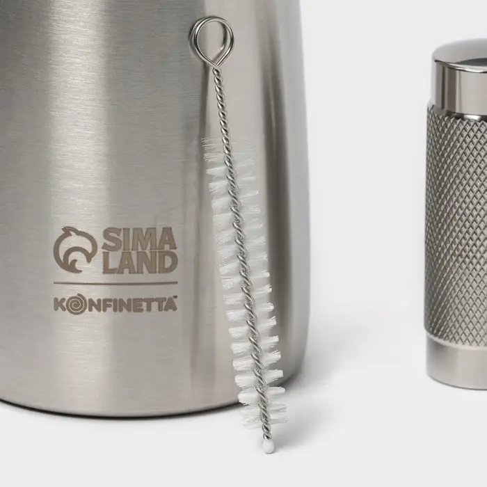Сифон для взбивания сливок и газировки KONFINETTA, 1 л, 3 насадки, нержавеющая сталь