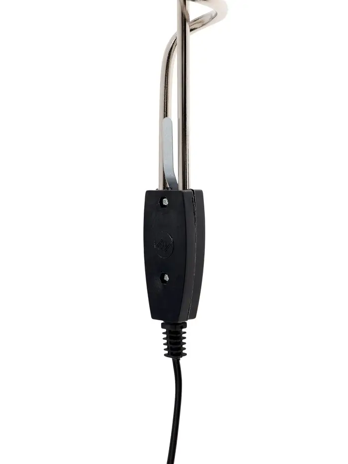 Электрокипятильник LEK 12, 1000 Вт, спираль пружина, 25&times;4.5 см, 220 В, чёрный