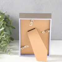 Фоторамка пластик 10х15 см "Ламберто" серебро с белым 16х11х3,5 см