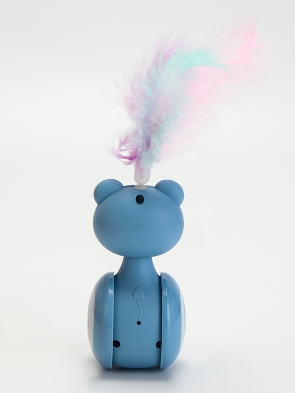 Игрушка-неваляшка с пером под лакомство, 11 х 6 см, Микс цветов Игрушка-неваляшка с пером под лакомство, 11 х 6 см, Микс цветов