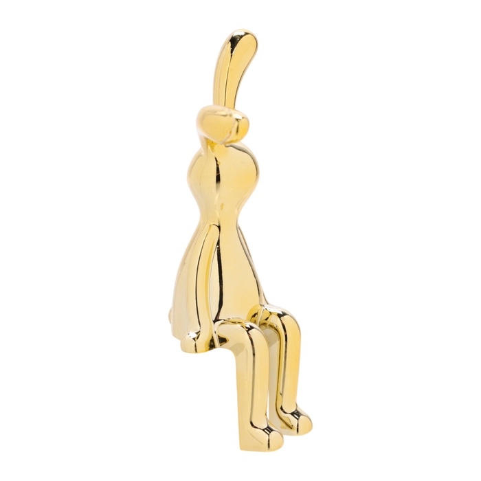 Игрушка на панель авто, зайчики, золотой, пластик, набор 2 шт