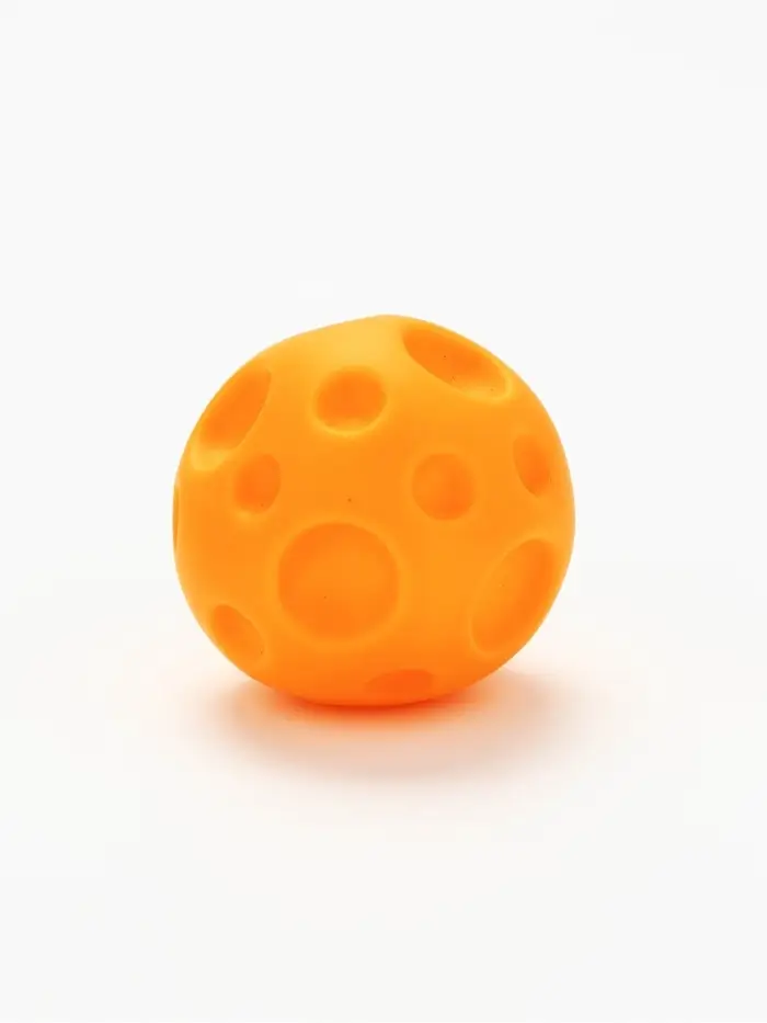 Игрушка для собак с пищалкой &laquo;Мячик планета&raquo;, 6,5 см, оранжевая