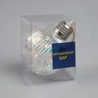 Ёлочный шар &laquo;Ретро шар&raquo;, 8&times;10.5 см, 5 LED, от батареек LR44&times;3, свечение тёплое белое