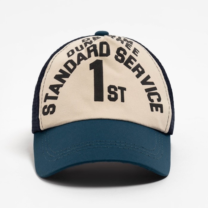 Бейсболка для мальчика MINAKU, цвет сер/син,р-р 52 см Бейсболка для мальчика MINAKU, цвет сер/син,р-р 52 см