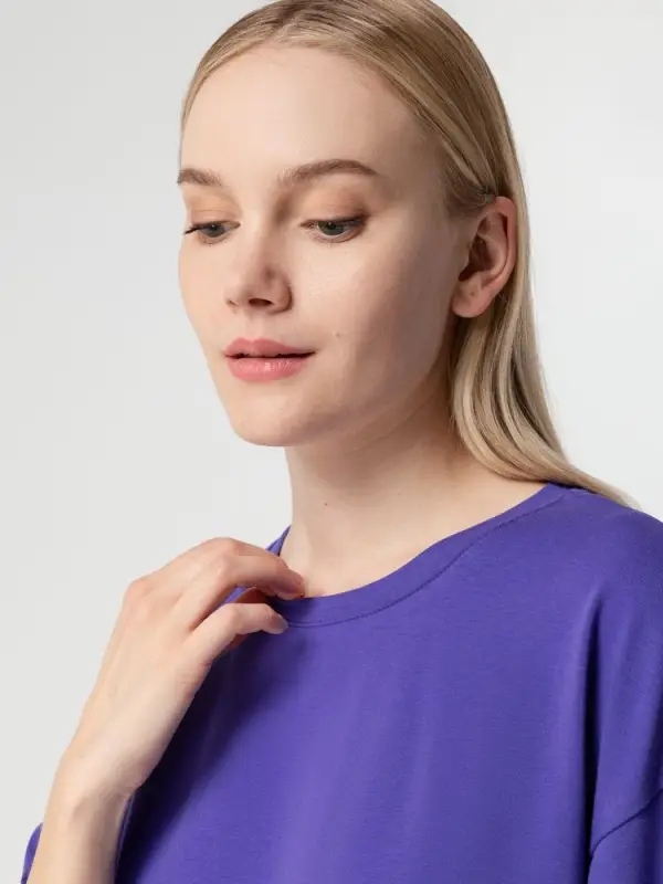 Футболка унисекс оверсайз Street Vibes, фиолетовая, размер XS/S Футболка унисекс оверсайз Street Vibes, фиолетовая, размер XS/S