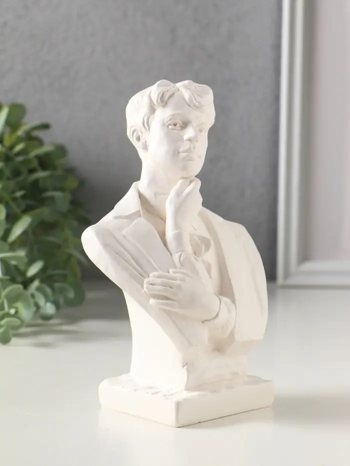 Бюст &laquo;Есенин&raquo;, фигурка гипс, 16 см, белый