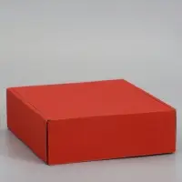 Коробка самосборная, красная, для подарков, хранения и отправки посылок, 21&times;21&times;7 см 6914772