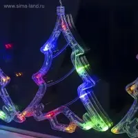 Гирлянда &laquo;Бахрома&raquo; 2.4&times;0.9 м с насадками &laquo;Ёлки&raquo;, IP20, прозрачная нить, 138 LED, свечение мульти, 8 режимов, 220 В