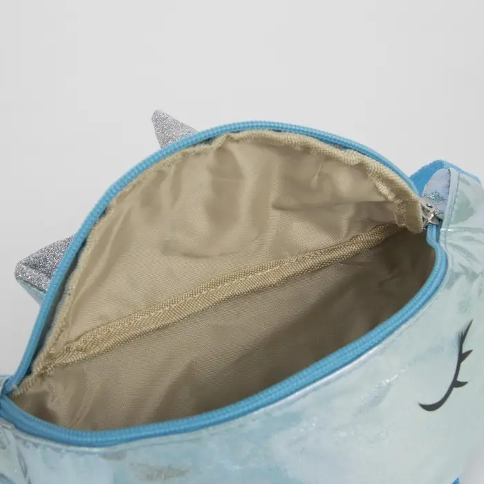 Сумка детская поясная Magic unicorn, на молнии, голубая