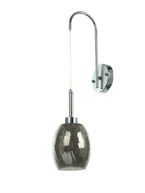 Бра «Кейти» 1х40Вт Е27 серебро 23х14х47+80см