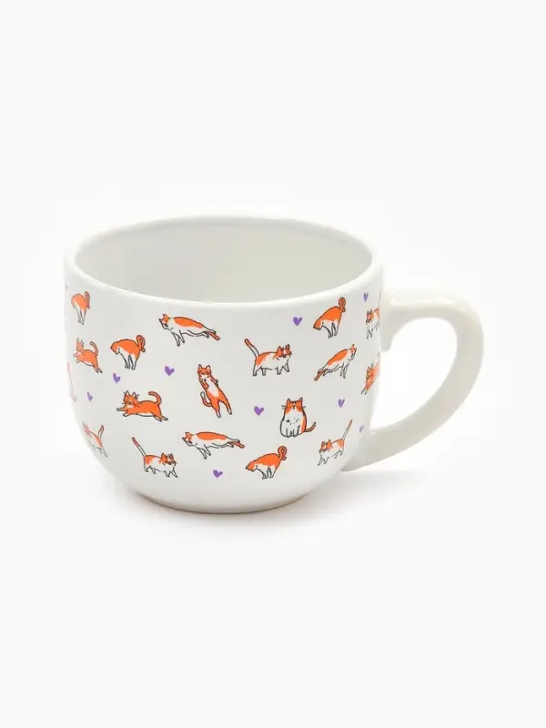 Кружка чайная керамическая «Котики», 500 мл Кружка чайная керамическая «Котики», 500 мл