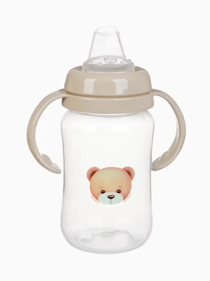 Поильник - непроливайка Baby Bear с силиконовым носиком, 270 мл., бежевый Mum&Baby