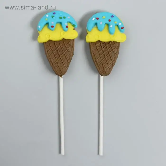 Топпер для торта «Мороженое», в наборе 2 шт., МИКС Топпер для торта «Мороженое», в наборе 2 шт., МИКС