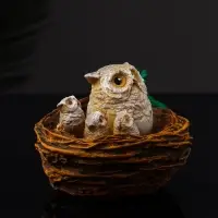 Фигурка полистоун &laquo;Совушки в гнезде&raquo;, 7.5&times;10&times;9.2 см