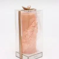 Свеча интерьерная &laquo;Цветы&raquo; 8&times;7&times;16 см, 360 г, персиковый