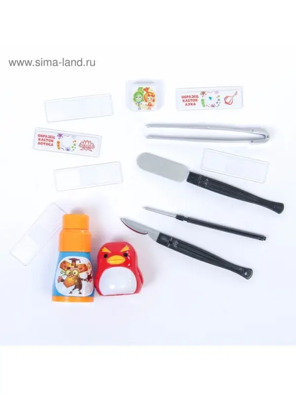 Микроскоп с мини-телескопом и калейдоскоп с набором для исследований, Фиксики