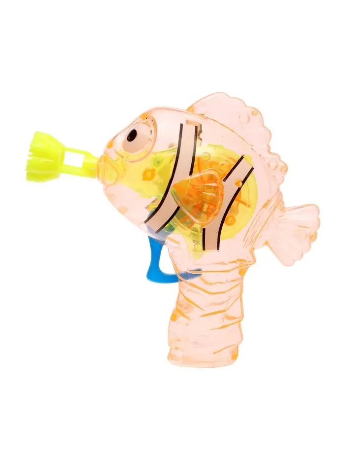 Генератор-пистолет мыльных пузырей Funny toys &laquo;Рыбка-пистолет&raquo; со светом, 50 мл, МИКС