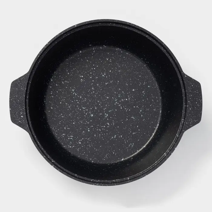 Жаровня KUKMARA, 3 л, d=28 см, h=8.5 см, антипригарное покрытие, серая