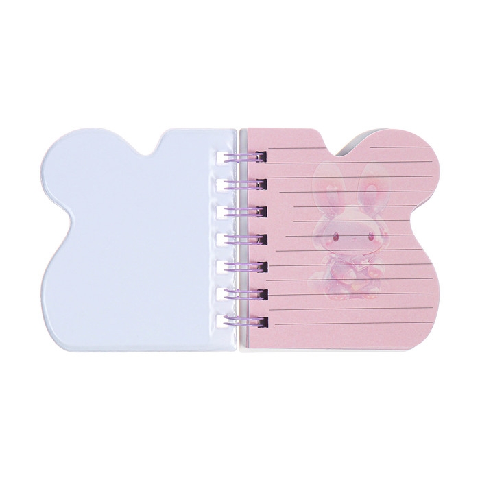 Записная книжка подарочная на гребне 80л,линия, цветной блок,обложка ПВХ 3D Зайка(10х10,5см)   10539 Записная книжка подарочная на гребне 80л,линия, цветной блок,обложка ПВХ 3D Зайка(10х10,5см)   10539