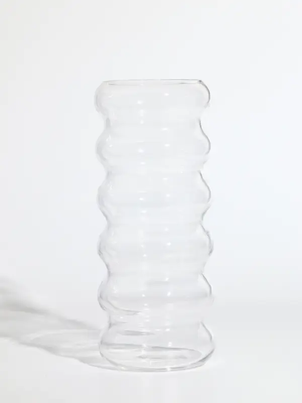 Ваза стекло настольная  Ваза стекло настольная "Ширли" 24х10х10 см, прозрачный