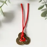 Подвеска 3 монеты денежные, d=2 см, под бронзу