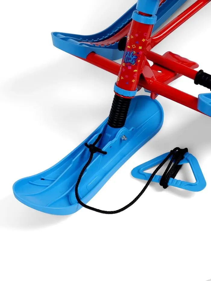 Снегокат &laquo;Twiny 1+&raquo; sportcar, со спинкой, голубой, красный, TW1+/SC Nika Kids