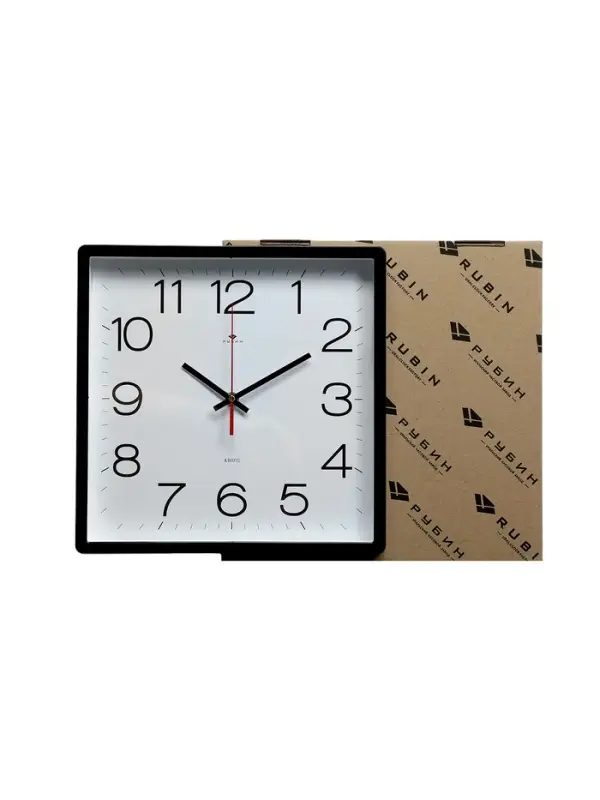 Часы настенные, интерьерные, бесшумные, 30&times;30 см, черные