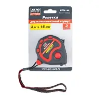 Рулетка 3м х 16 мм двухкомпонентный корпус (3 фиксатора) AVS MT3016R