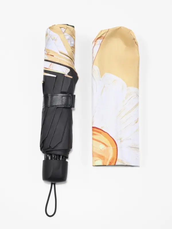 Зонт механический &laquo;Цветочный букет&raquo;, эпонж, 4 сложения, 8 спиц, R=49/55 см, d=98 см, МИКС