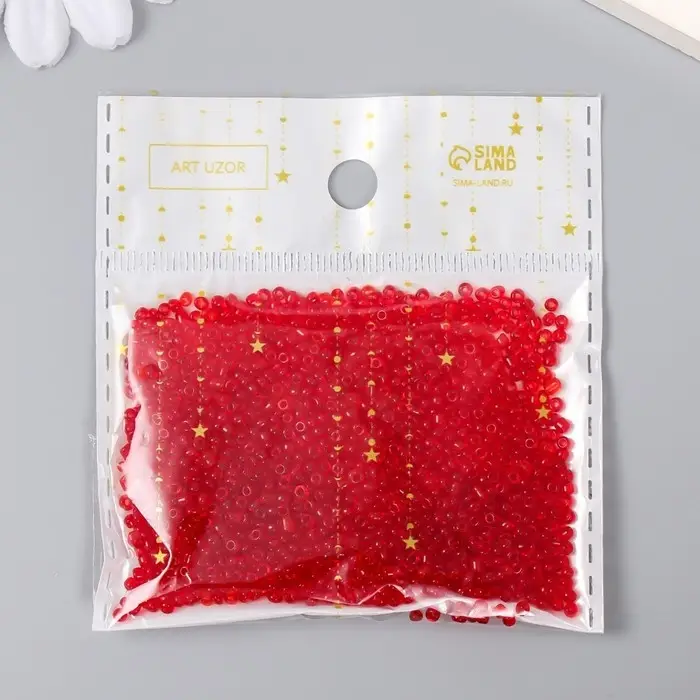 Бисер круглый размер 12/0  Бисер круглый размер 12/0 "Морковь" 20 гр