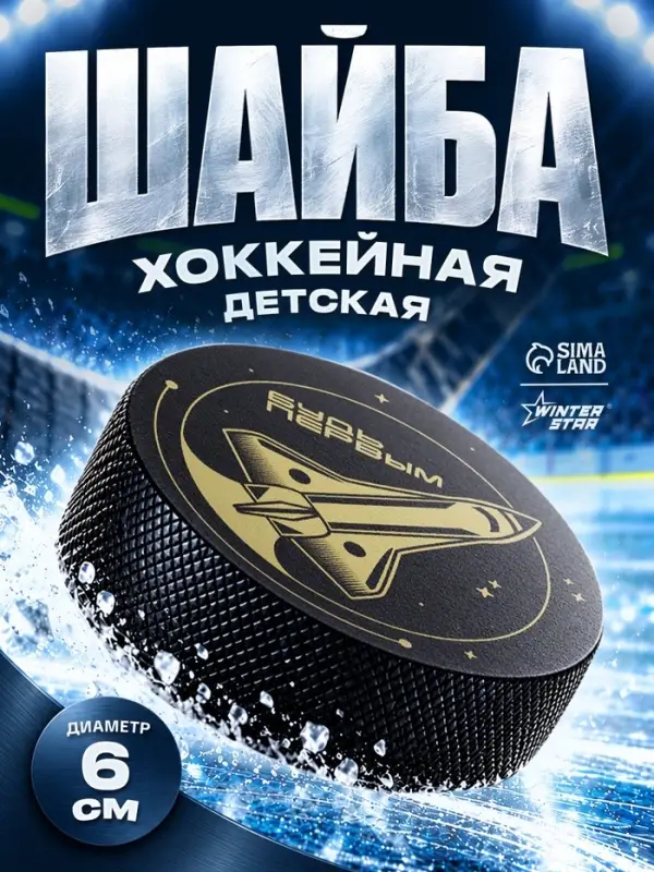 Шайба хоккейная Winter Star, детская, d=6 см