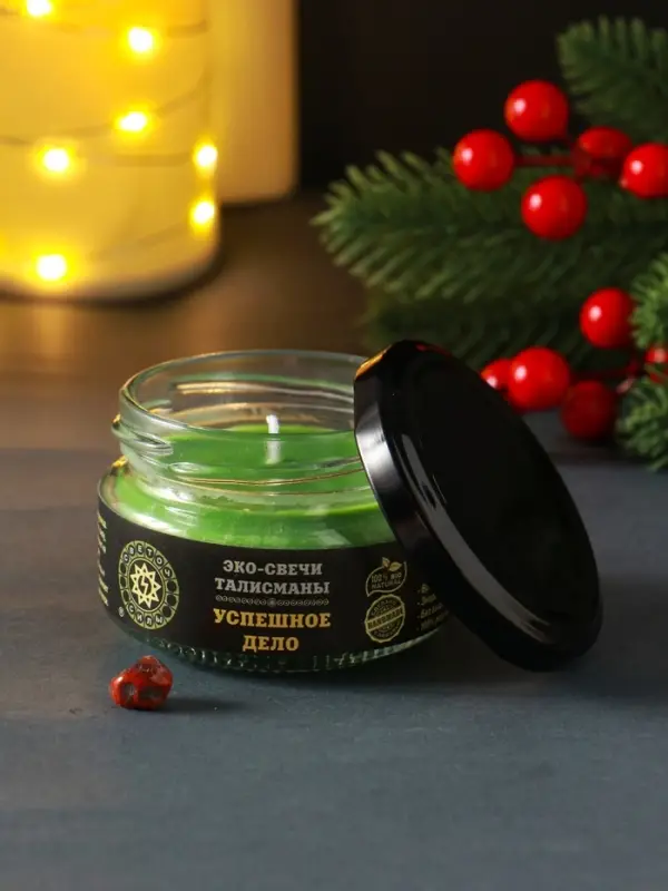 Свеча-эко магическая &laquo;Успешное дело&raquo;, из натурального воска, 7&times;5 см