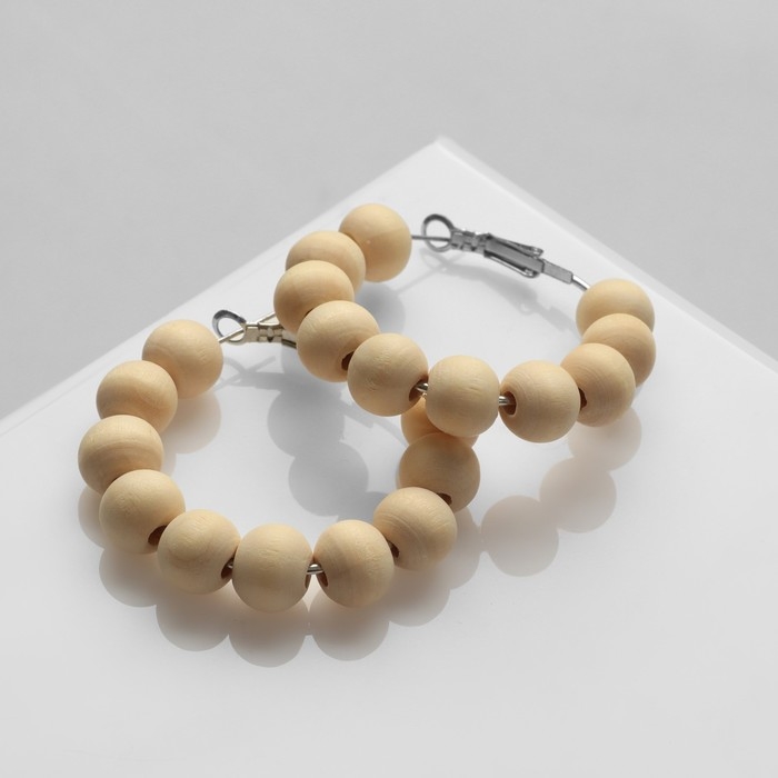 Серьги-кольца «Ваканда» стиль, цвет белый Серьги-кольца «Ваканда» стиль, цвет белый