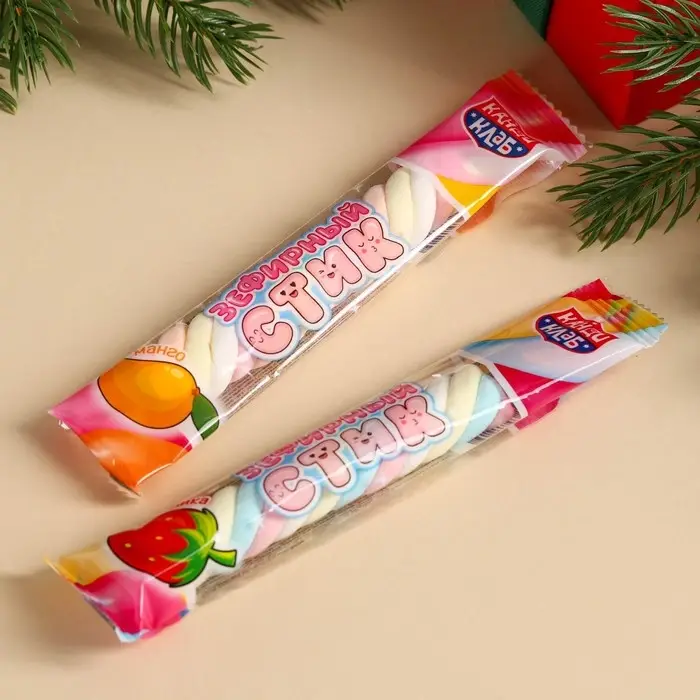 Маршмеллоу-стик «Впусти сказку в свою жизнь», вкус: клубника и манго, 10 г ( 2 шт. х 5 г).