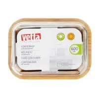 VETTA Контейнер для продуктов 600мл, крышка бамбук, жаропрочное стекло