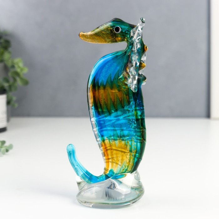 Сувенир стекло Сувенир стекло "Морской конёк" под муранское стекло 20х9х7 см