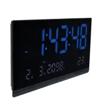 Часы электронные настенные, 47.5&times;25.3 см, синие цифры
