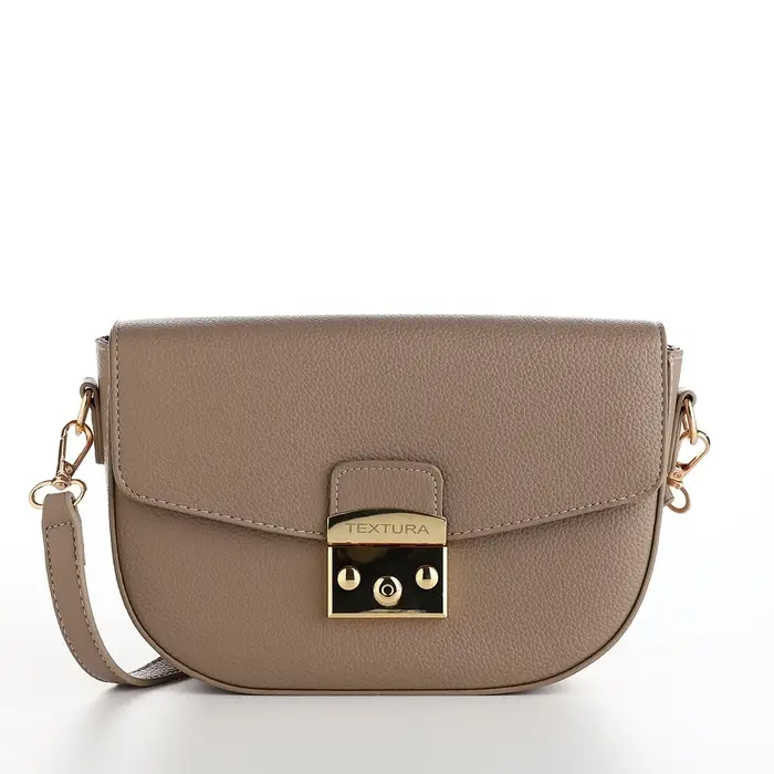 Сумка женская мессенджер TEXTURA на клапане, 23&times;6&times;15 см, хаки