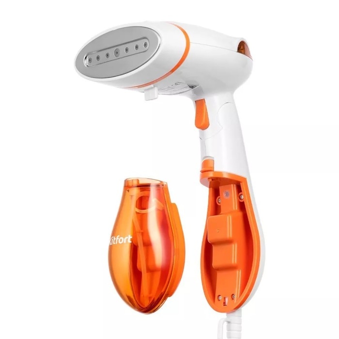 Отпариватель Kitfort КТ-9191-2, ручной, 1300 Вт, 140 мл, 22 г/мин, бело-оранжевый Отпариватель Kitfort КТ-9191-2, ручной, 1300 Вт, 140 мл, 22 г/мин, бело-оранжевый