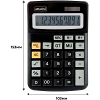 Калькулятор настольный КОМПАКТНЫЙ Attache ATC-777-10C 10-ти разрядныйчерн