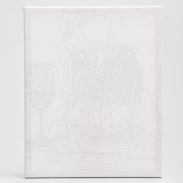 Картина по номерам на холсте с подрамником  Картина по номерам на холсте с подрамником "Недовольный кот" 40*50 см