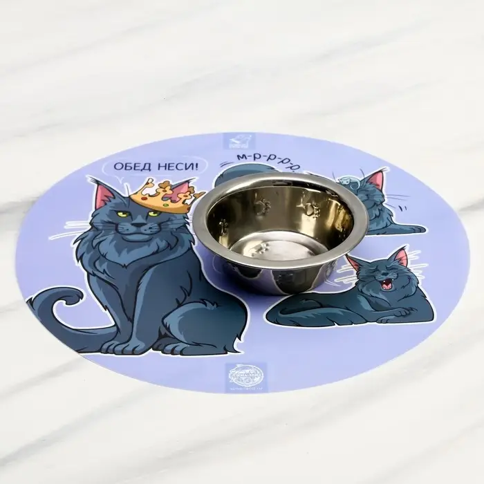 Коврик под миску «Где еда?» 36,5х36,5 см Коврик под миску «Где еда?» 36,5х36,5 см
