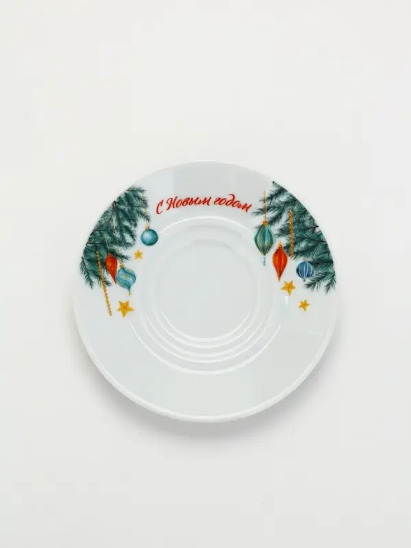 Чайная пара новогодняя «С Новым годом! Новогодние игрушки», 220 мл, кружка, блюдце Чайная пара новогодняя «С Новым годом! Новогодние игрушки», 220 мл, кружка, блюдце